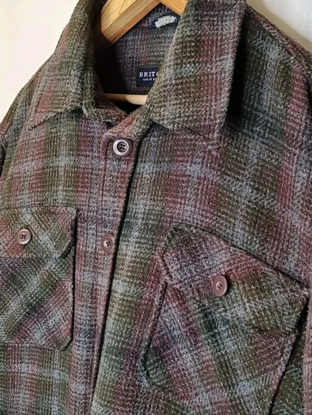 Britches Great Outdoors Men 2X Jacket Wool Blend Quilted Lined Button Up Plaid